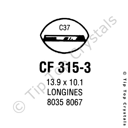 GS CF315-3 Watch Crystal