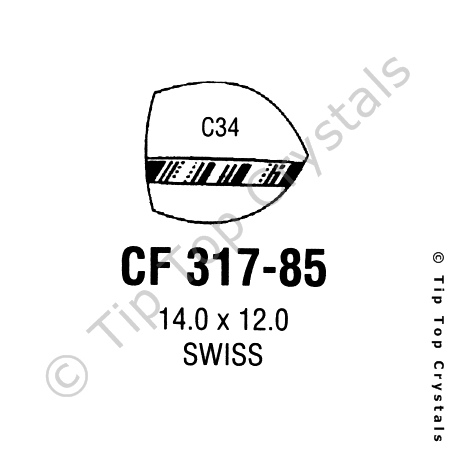 GS CF317-85 Watch Crystal
