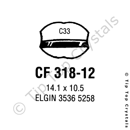 GS CF318-12 Watch Crystal