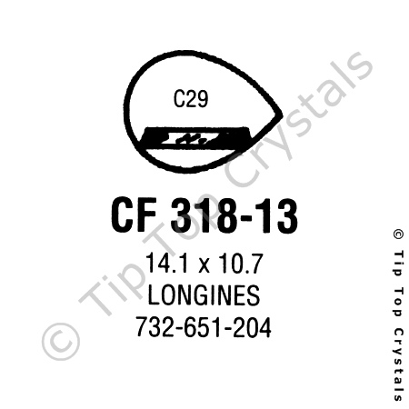 GS CF318-13 Watch Crystal