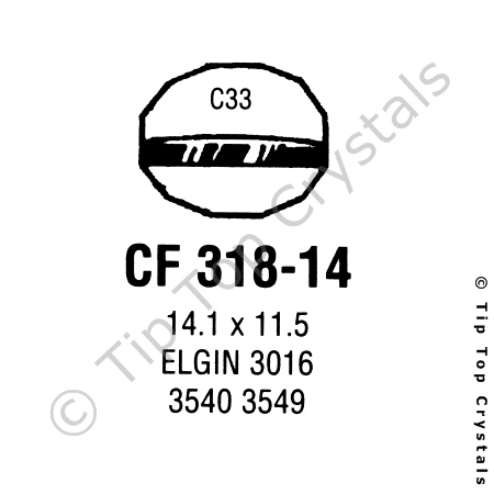GS CF318-14 Watch Crystal