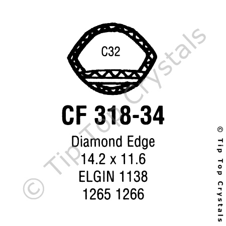 GS CF318-34 Watch Crystal