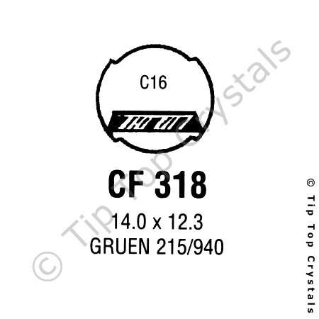 GS CF318 Watch Crystal