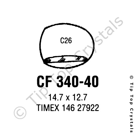 GS CF340-40 Watch Crystal