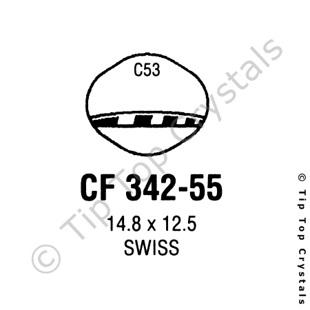 GS CF342-55 Watch Crystal - Click Image to Close