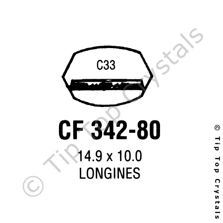 GS CF342-80 Watch Crystal