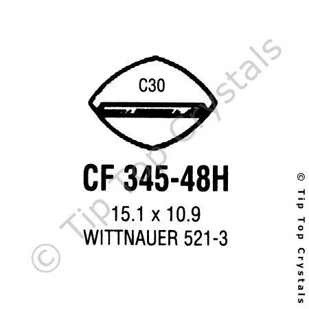 GS CF345-48H Watch Crystal