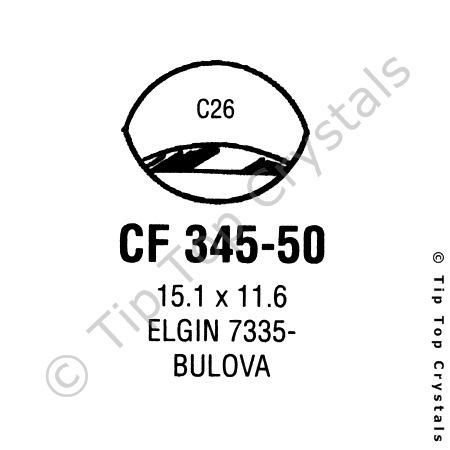 GS CF345-50 Watch Crystal