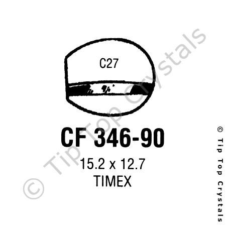 GS CF346-90 Watch Crystal
