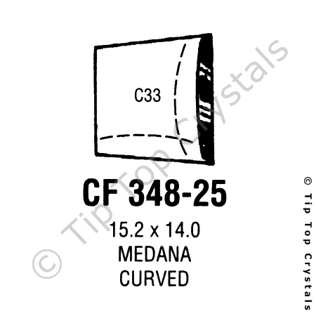 GS CF348-25 Watch Crystal