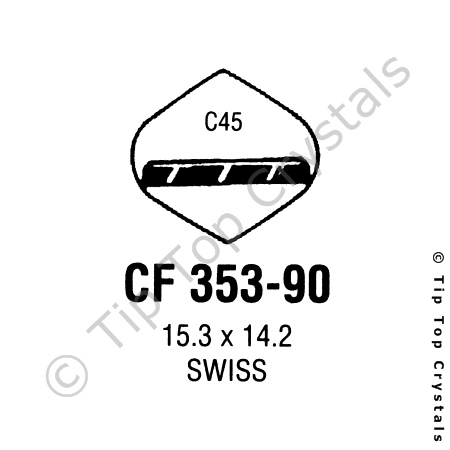 GS CF353-90 Watch Crystal