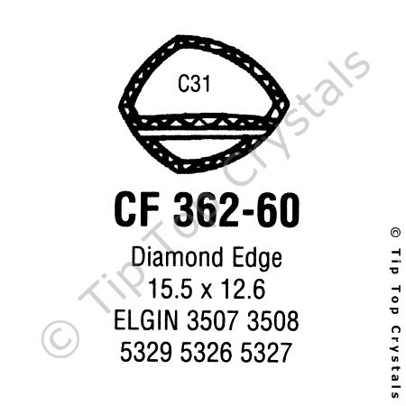 GS CF362-60 Watch Crystal