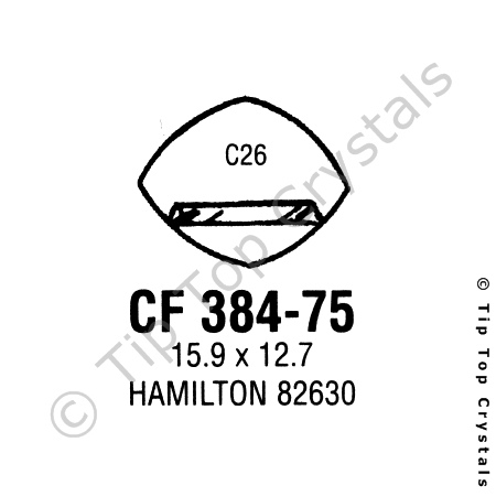 GS CF384-75 Watch Crystal