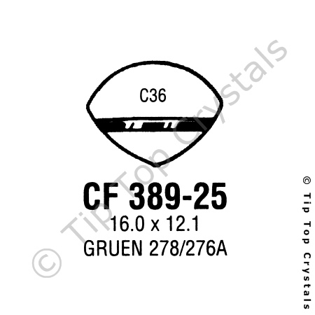 GS CF389-25 Watch Crystal