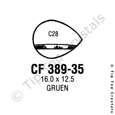 GS CF389-35 Watch Crystal