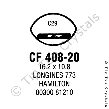 GS CF408-20 Watch Crystal