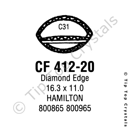 GS CF412-20 Watch Crystal