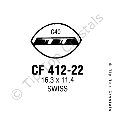 GS CF412-22 Watch Crystal