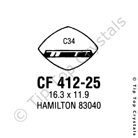 GS CF412-25 Watch Crystal