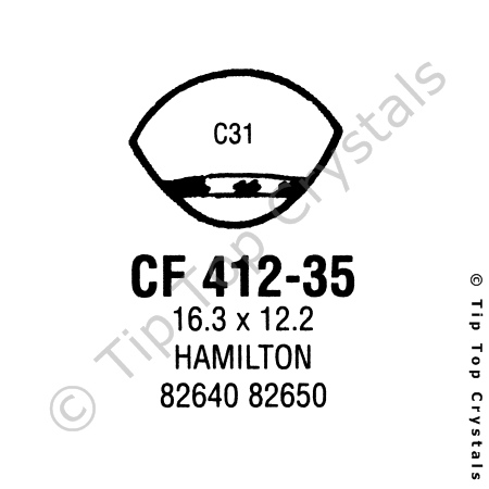 GS CF412-35 Watch Crystal