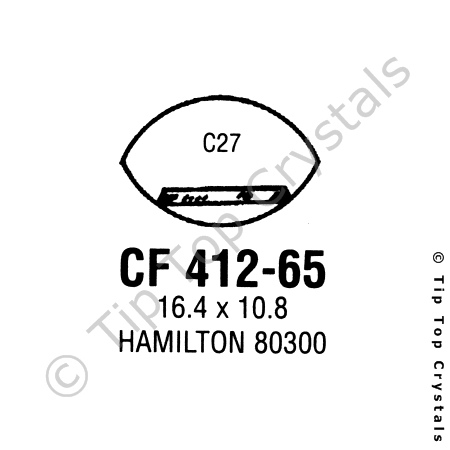 GS CF412-65 Watch Crystal