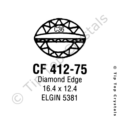 GS CF412-75 Watch Crystal