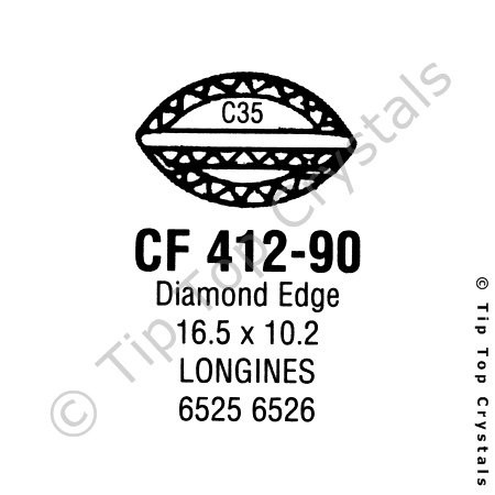GS CF412-90 Watch Crystal