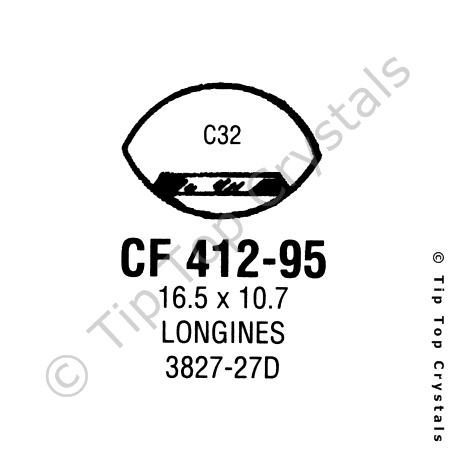 GS CF412-95 Watch Crystal