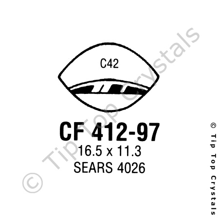 GS CF412-97 Watch Crystal
