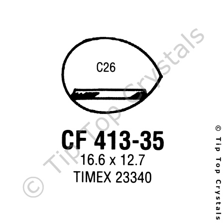 GS CF413-35 Watch Crystal
