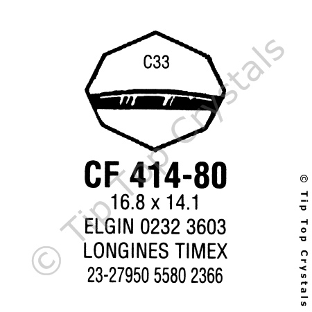 GS CF414-80 Watch Crystal