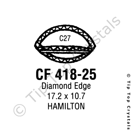 GS CF418-25 Watch Crystal