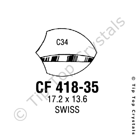 GS CF418-35 Watch Crystal