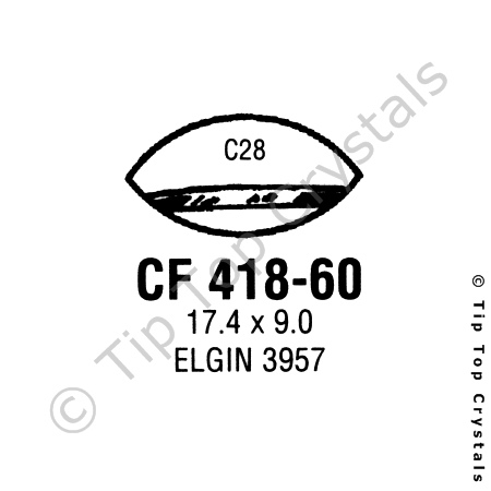 GS CF418-60 Watch Crystal