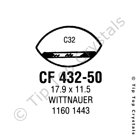 GS CF432-50 Watch Crystal