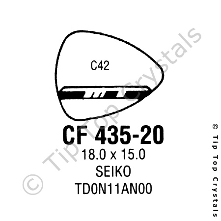 GS CF435-20 Watch Crystal