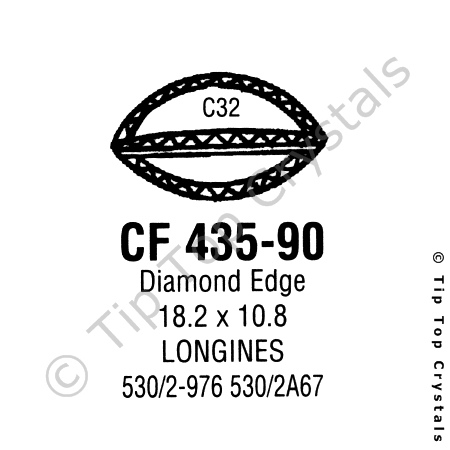 GS CF435-90 Watch Crystal