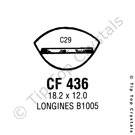 GS CF436 Watch Crystal