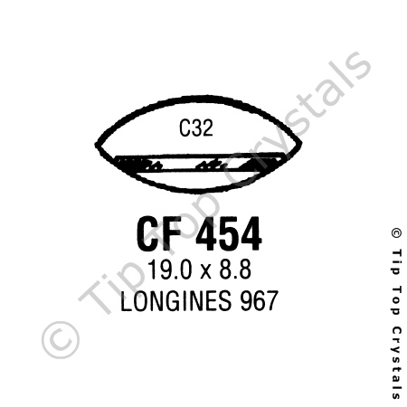 GS CF454 Watch Crystal