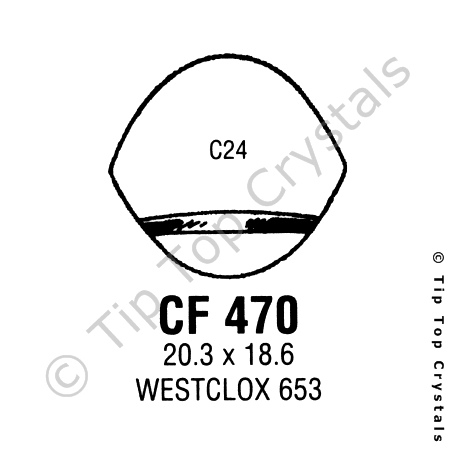 GS CF470 Watch Crystal