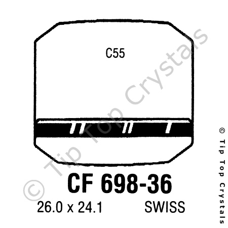 GS CF698-36 Watch Crystal