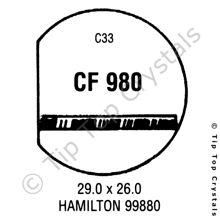 GS CF980 Watch Crystal