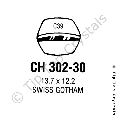GS CH302-30 Watch Crystal