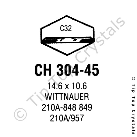 GS CH304-45 Watch Crystal