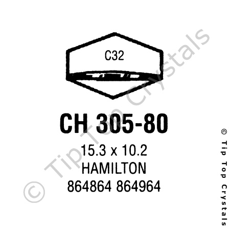 GS CH305-80 Watch Crystal