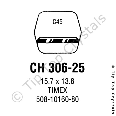 GS CH306-25 Watch Crystal - Click Image to Close