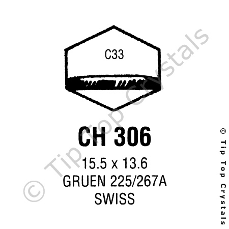 GS CH306 Watch Crystal