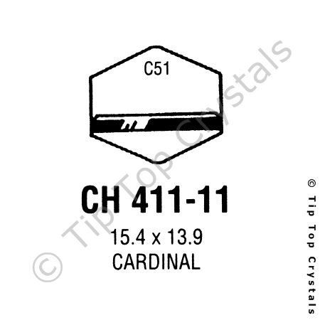 GS CH411-11 Watch Crystal