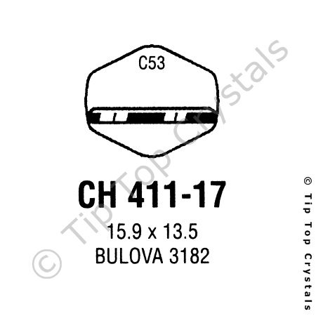 GS CH411-17 Watch Crystal