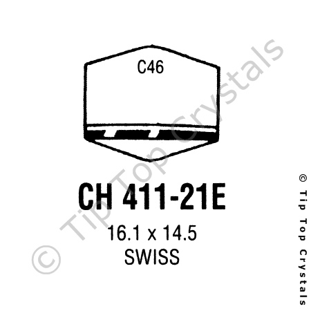 GS CH411-21E Watch Crystal